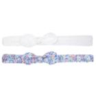 Baby Girl Carter's 2-pack Eyelet & Floral Bow Headwraps, Size: 0-6 Months, Multicolor
