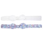 Baby Girl Carter's 2-pack Eyelet & Floral Bow Headwraps, Size: 0-6 Months, Multicolor
