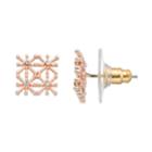 Lc Lauren Conrad Square Grid Stud Earrings, Women's, Light Pink