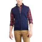 Men's Chaps Regular-fit Full-zip Sweater Vest, Size: Small, Blue (navy)