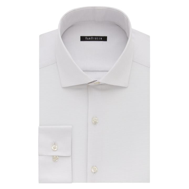 Men's Van Heusen Slim-fit Wrinkle-free Dress Shirt, Size: M-34/35, Light Grey