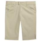 Girls 7-20 French Toast School Uniform Low Rise Twill Bermuda Shorts, Size: 16, Beig/green (beig/khaki)