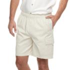 Men's Croft & Barrow&reg; Classic-fit Full-elastic Twill Cargo Shorts, Size: 44, Lt Beige