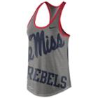 Women's Nike Ole Miss Rebels Dri-blend Tank, Size: Large, Dark Grey