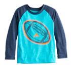 Boys 4-7x Adidas Raglan Graphic Tee, Size: 7, Turquoise/blue (turq/aqua)