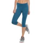 Women's Tek Gear&reg; Performance Skimmer Capri Leggings, Size: Medium, Turquoise/blue (turq/aqua)