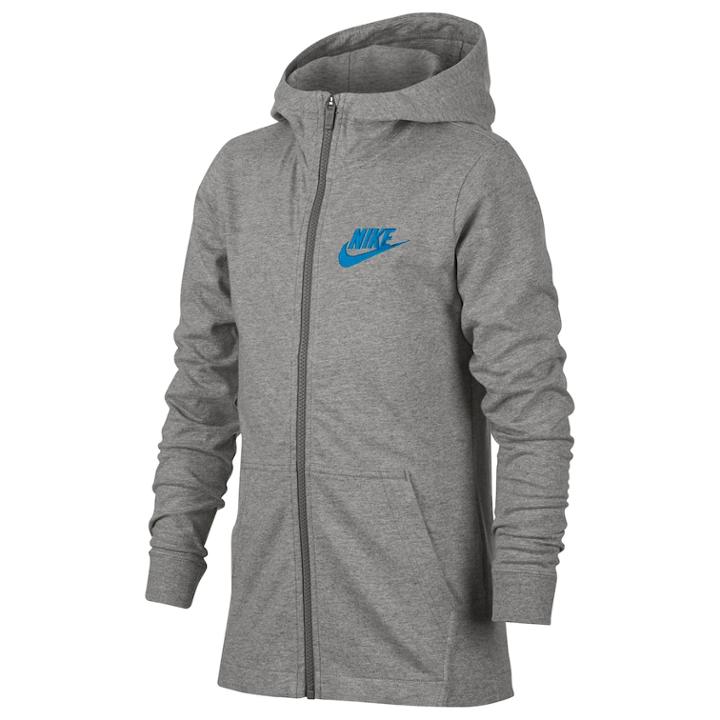 Boys 8-20 Nike Jersey Full-zip Hoodie, Size: Xl, Grey