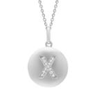 Diamond Accent Sterling Silver Initial Pendant Necklace, Women's, Size: 18, White