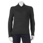 Men's Apt. 9&reg; Modern-fit Marled Merino Shawl-collar Sweater, Size: Small, Dark Grey
