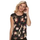 Juniors' Candie's&reg; Floral Top, Teens, Size: Medium, Oxford