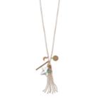 Mudd&reg; Star, Crescent & Tassel Charm Necklace, Women's, Gold