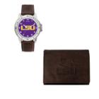 Lsu Tigers Watch & Trifold Wallet Gift Set, Brown