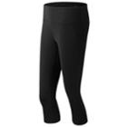 Women's New Balance Premium Performance Capri Workout Leggings, Size: Small, Black