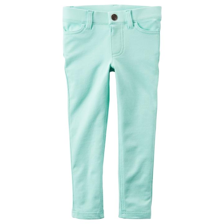 Girls 4-8 Carter's French Terry Colored Jeggings, Size: 4, Lt Green