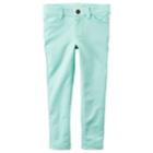 Girls 4-8 Carter's French Terry Colored Jeggings, Size: 4, Lt Green