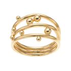 14k Gold Beaded Openwork Ring, Women's, Size: 7, Yellow