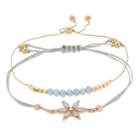 Lc Lauren Conrad Bead & Flower Bracelet Set, Women's, Blue
