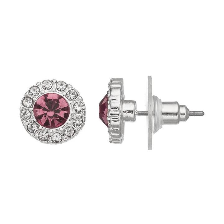 Jennifer Lopez Simulated Crystal Halo Round Stud Earrings, Women's, Lt Purple