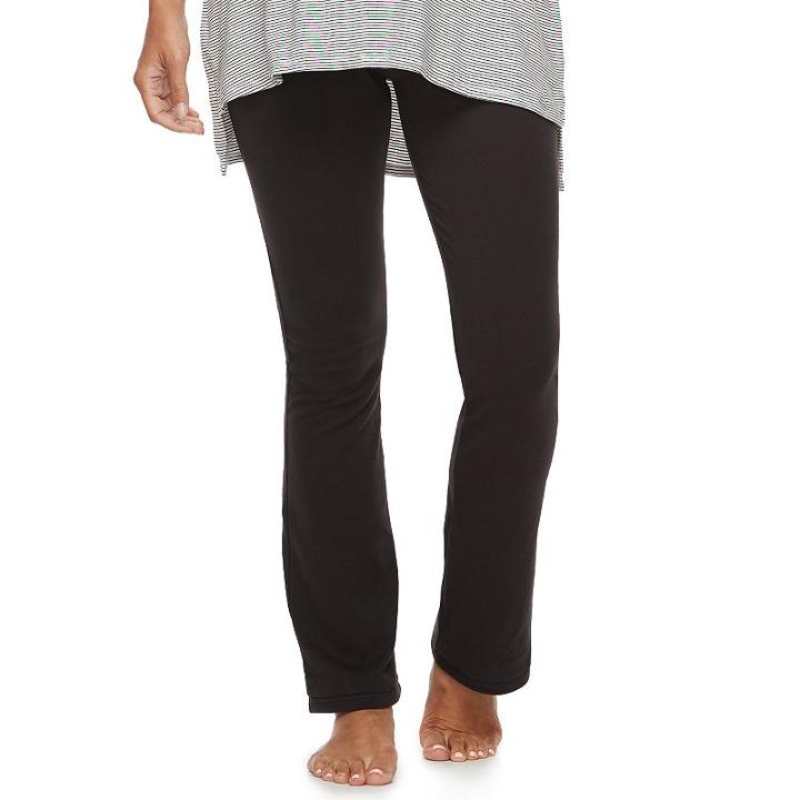 Maternity A:glow Full Belly Panel Yoga Pants, Women's, Size: S-mat, Black