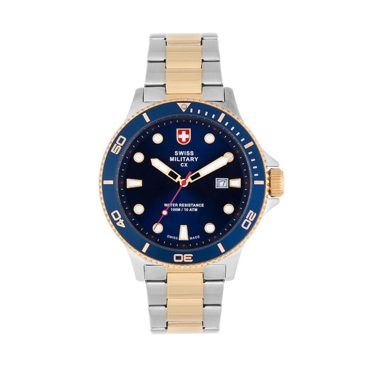 Swiss Military By Charmex(cx) Men's Two Tone Stainless Steel Watch - 79292-9-a, Size: Large, Grey
