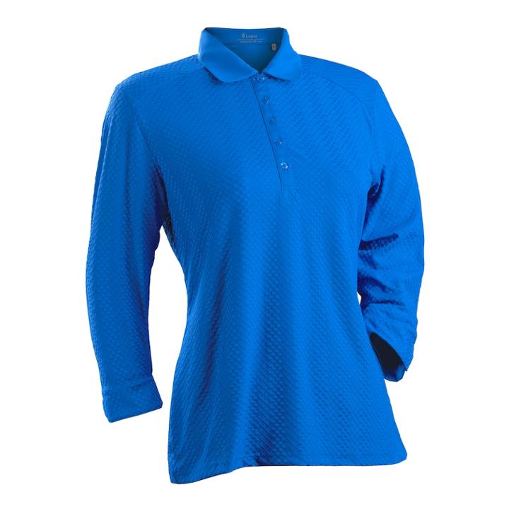 Plus Size Nancy Lopez Grace 3/4-sleeve Golf Polo, Women's, Size: 1xl, Brt Blue