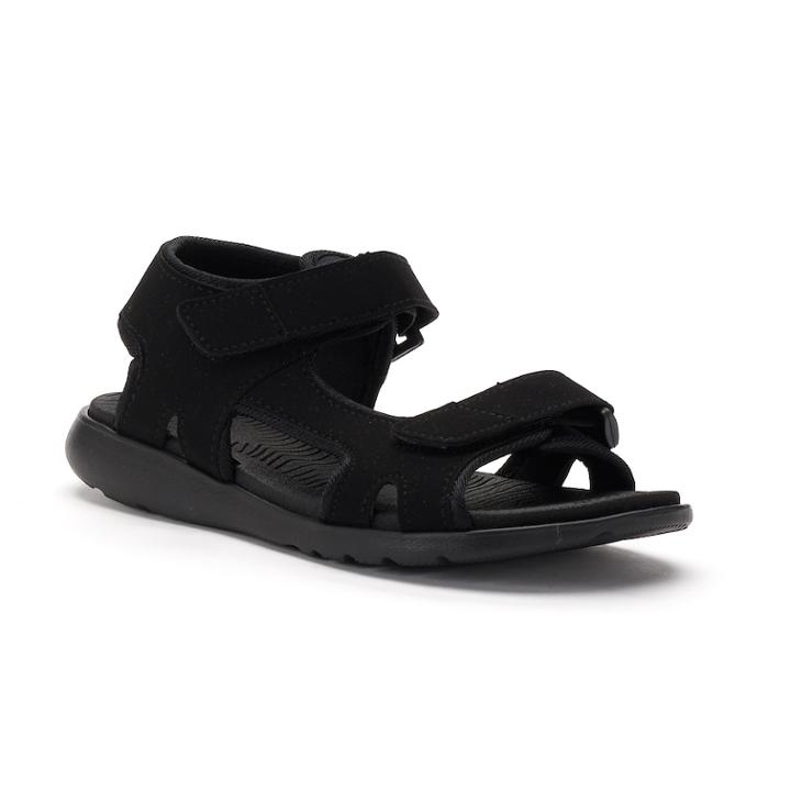 Boys 4-20 Tek Gear&reg; Adjustable Tech Sandals, Size: 7, Black