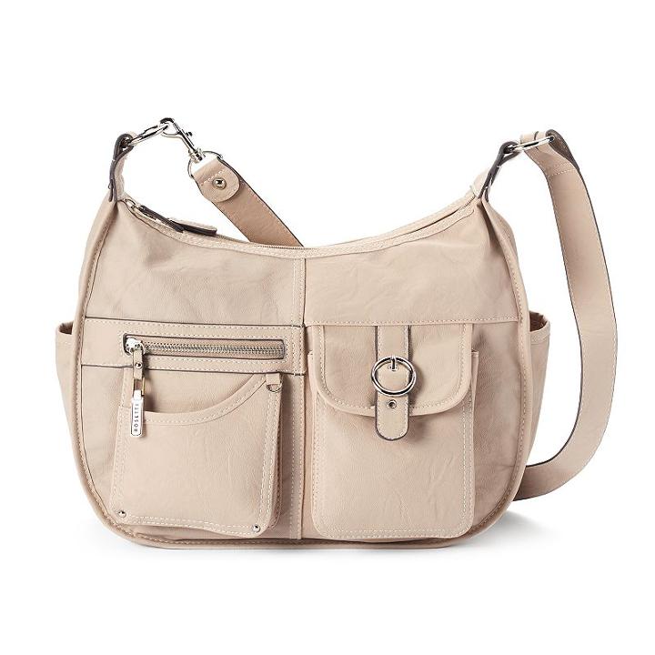 Rosetti Riveting Seams Convertible Hobo Bag, Women's, Lt Brown