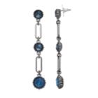 Simply Vera Vera Wang Chain Link Nickel Free Linear Earrings, Women's, Blue