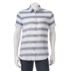 Men's Urban Pipeline Striped Twill Button-down Shirt, Size: Xl, White Oth