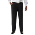Big & Tall J.m. Haggar Premium Classic-fit Sharkskin Stretch Pleated Suit Pants, Men's, Size: 48x30, Black