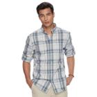 Men's Urban Pipeline&reg; Maxflex Print Button-down Shirt, Size: Medium, Blue (navy)