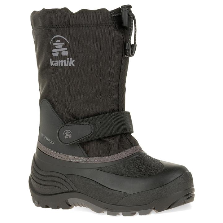 Kamik Waterbug 5 Kids' Waterproof Winter Boots, Kids Unisex, Size: 11, Black