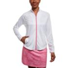 Women's Pebble Beach Heather Zip-up Golf Jacket, Size: Medium, White