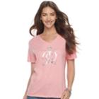 Women's Juicy Couture Graphic Tee, Size: Large, Light Pink