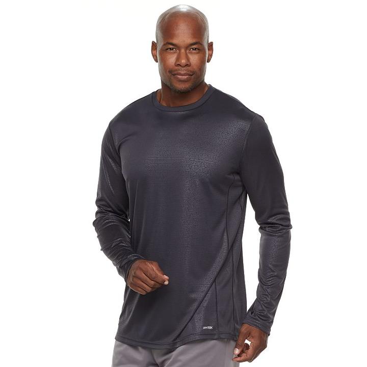 Big & Tall Tek Gear&reg; Athletic-fit Dry Tek Crewneck Performance Tee, Men's, Size: Xxl Tall, Dark Grey