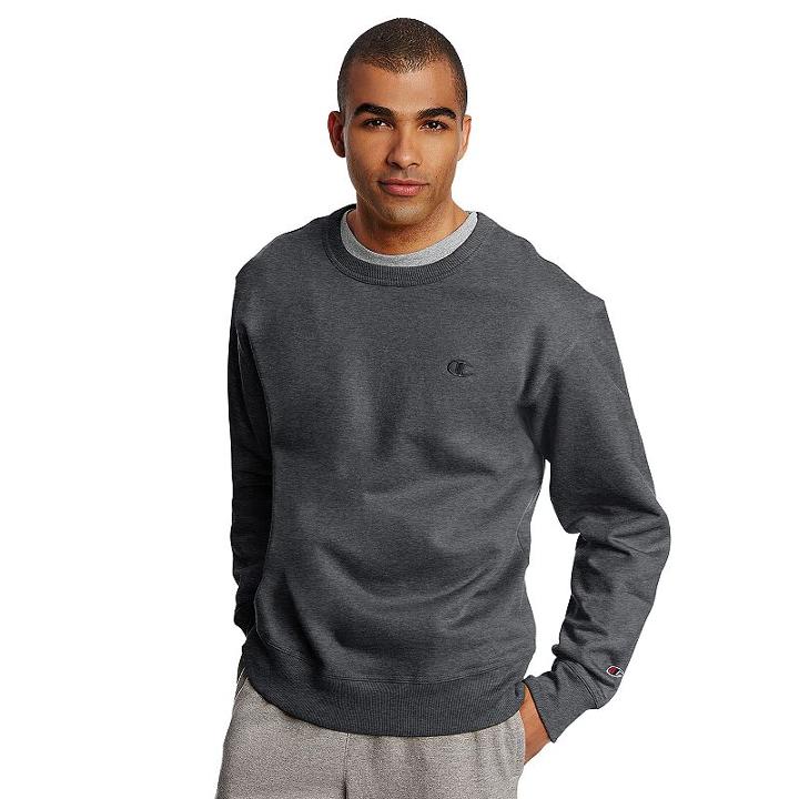 Men's Champion Fleece Powerblend Top, Size: Large, Dark Grey