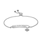 Silver Expressions By Larocks Mother Daughter Friends Lariat Bracelet, Women's, White