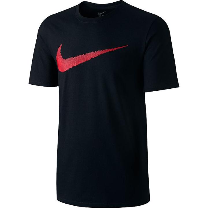 Men's Nike Swoosh Logo Tee, Size: Xl, Black