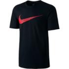Men's Nike Swoosh Logo Tee, Size: Xl, Black