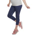 Maternity A:glow Belly Panel Workout Capri Leggings, Women's, Size: S-mat, Dark Blue
