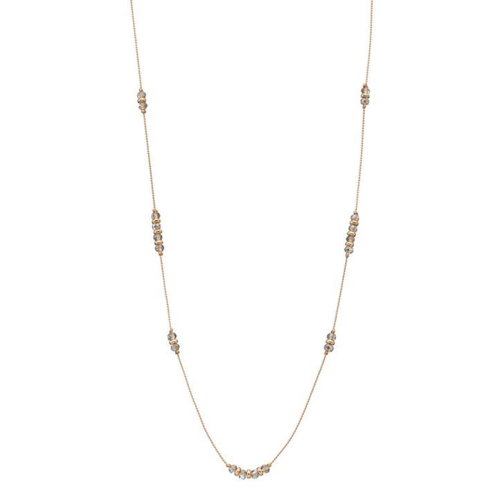 Lc Lauren Conrad Long Beaded Station Necklace, Women's, Grey
