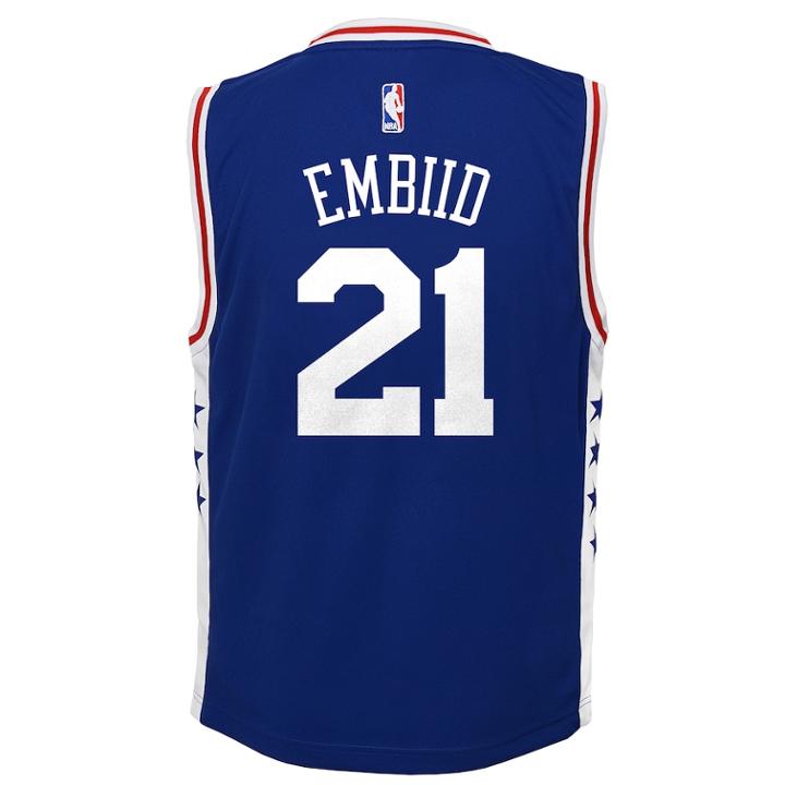 Boys 8-20 Philadelphia 76ers Joel Embiid Replica Road Jersey, Size: M 10-12, 76r Blue