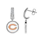 Chicago Bears Team Logo Drop Earrings, Women's, White