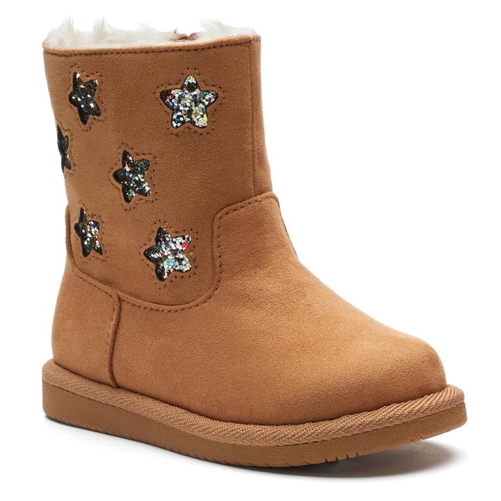Jumping Beans&reg; Tamika Toddler Girls' Mid-calf Boots, Size: 7 T, Brown