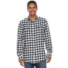 Men's Sonoma Goods For Life&trade; Slim-fit Plaid Flannel Button-down Shirt, Size: Xl, White Oth
