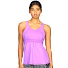 Women's Colosseum Coral Way Cinch-waist Yoga Tank, Size: Small, Drk Purple