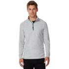 Men's Heat Keep Fitted Quarter-zip Mockneck Pullover, Size: Medium, Blue (navy)