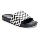 Vans Slide-one Checker Men's Sandals, Size: Medium (8), Black