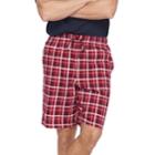 Men's Croft & Barrow&reg; True Comfort Knit Sleep Shorts, Size: Large, Dark Red