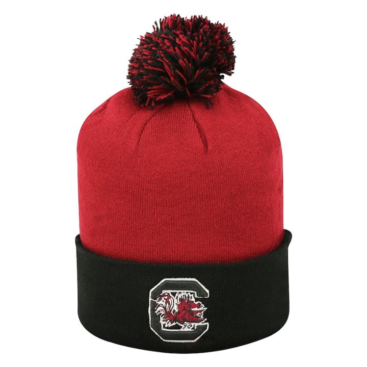 Adult Top Of The World South Carolina Gamecocks Pom Knit Hat, Men's, Dark Red